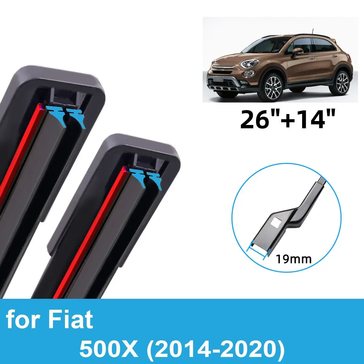 2PCS Car Wiper Blades for 2014-2020 Fiat 500X Front Windscreen Windshield Double Rubber Car Accessories 2016 2017 2018 2019 2020
2PCS Car Wiper Blades for 2014-2020 Fiat 500X Front Windscreen Windshield Double Rubber Car Accessories 2016 2017 2018 2019 2020