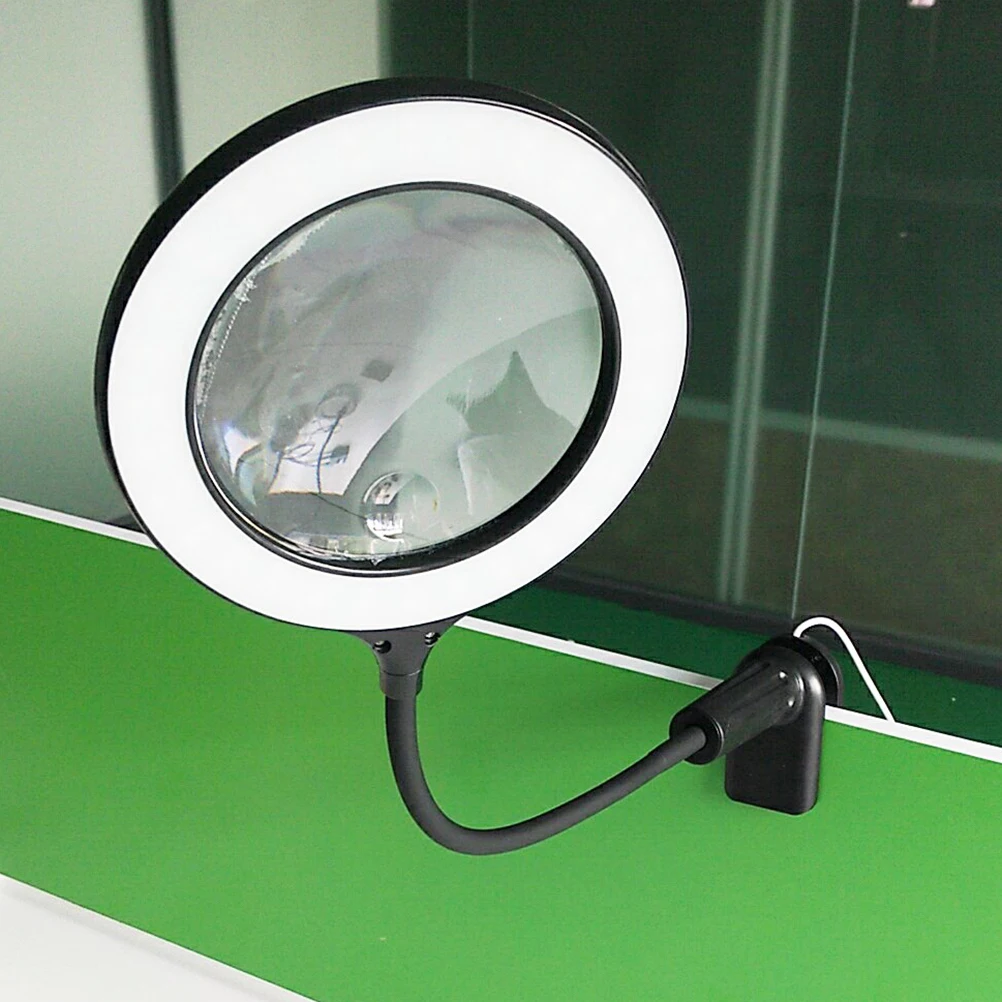 LED Lamp with Clip Magnifying Glass Reading Light Flexible Neck Magnifying Glass Lamp Black 12V Portable Study Work Light
LED Lamp with Clip Magnifying Glass Reading Light Flexible Neck Magnifying Glass Lamp Black 12V Portable Study Work Light