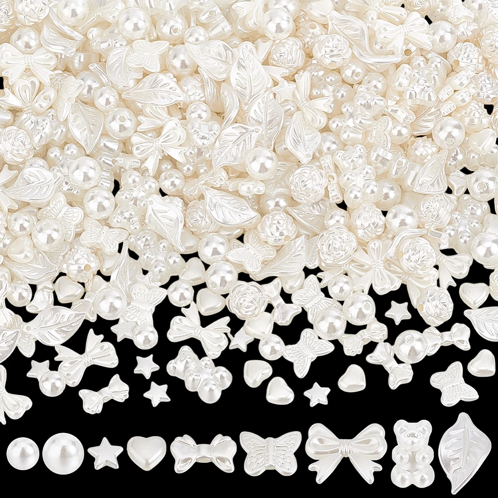 400Pcs 10 Styles Plastic Imitation Pearl Beads Mixed Shapes Seashell Color 7~20x8~18x3.5~11mm Hole: 1.2~2mm 40pcs/style
400Pcs 10 Styles Plastic Imitation Pearl Beads Mixed Shapes Seashell Color 7~20x8~18x3.5~11mm Hole: 1.2~2mm 40pcs/style