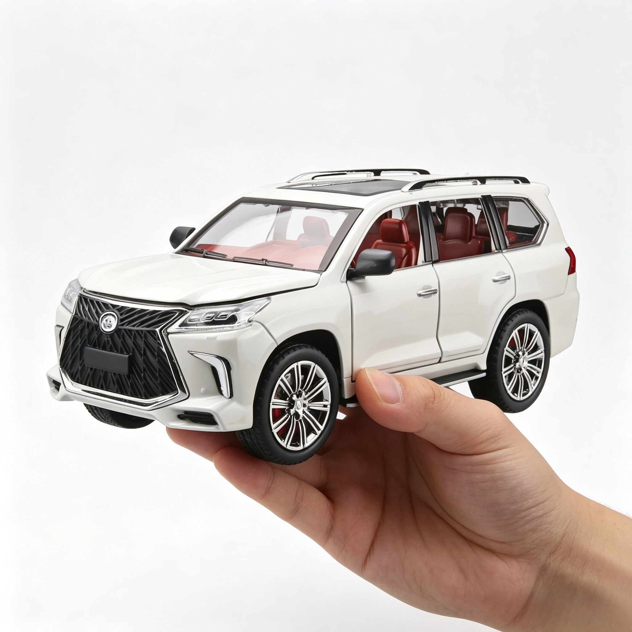 Масштабная модель внедорожника LX570 1:24, литая из сплава, металлическая, с имитацией звука и света, игрушка для детей, подарок
Масштабная модель внедорожника LX570 1:24, литая из сплава, металлическая, с имитацией звука и света, игрушка для детей, подарок
