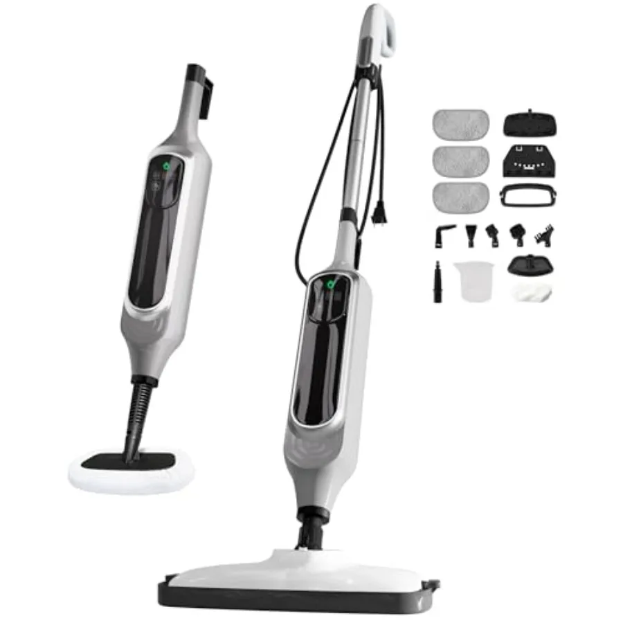 12 in 1 Detachable Handheld Steam Mop with 23ft Cord for Hardwood Floors Tiles Carpets Furniture Clothes Windows - Stainless St
12 in 1 Detachable Handheld Steam Mop with 23ft Cord for Hardwood Floors Tiles Carpets Furniture Clothes Windows - Stainless St