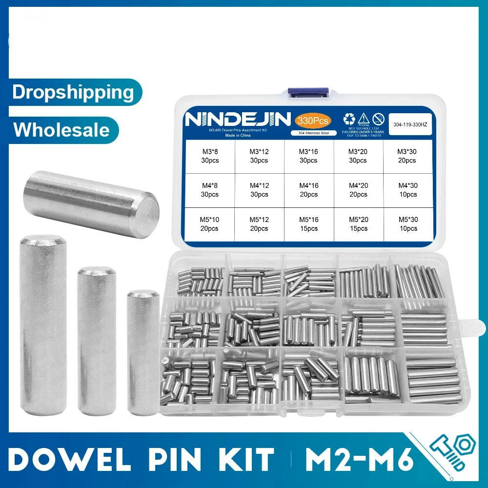 Dowel Pin Assortment Kit M2 M2.5 M3 M4 M5 M6 Stainless Steel Dowel Pin Shelf Support Peg Pin Rod Fasten Elements Set
Dowel Pin Assortment Kit M2 M2.5 M3 M4 M5 M6 Stainless Steel Dowel Pin Shelf Support Peg Pin Rod Fasten Elements Set
