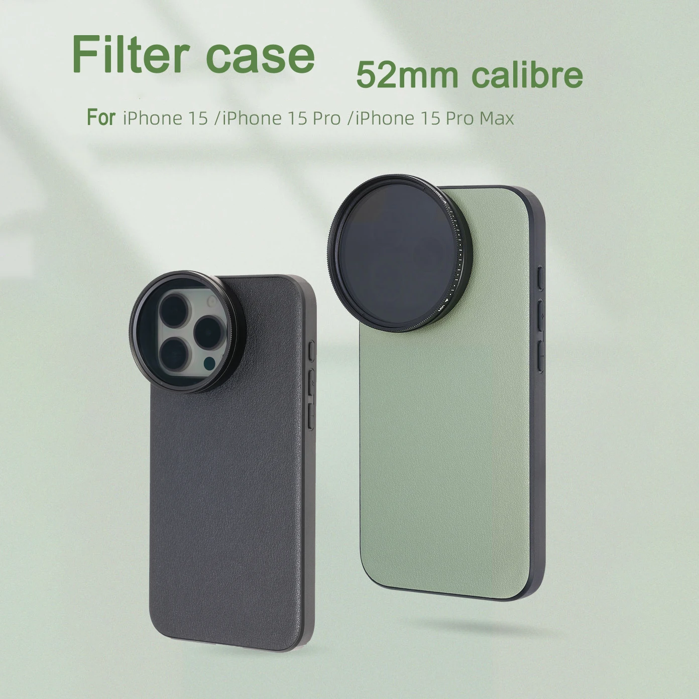 52MM Thread Interface Filter Ring Adapter Mobile Phone Case Universal For CPL ND Black Soft Filter For Iphone 15 Pro Max Phone
52MM Thread Interface Filter Ring Adapter Mobile Phone Case Universal For CPL ND Black Soft Filter For Iphone 15 Pro Max Phone