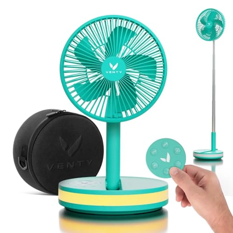 Portable Fan for Cruise, Outdoor RV Travel Wireless Battery Operated, Mint Color, 4 Speeds + LED Lighting + Carry Case + Remote
Portable Fan for Cruise, Outdoor RV Travel Wireless Battery Operated, Mint Color, 4 Speeds + LED Lighting + Carry Case + Remote