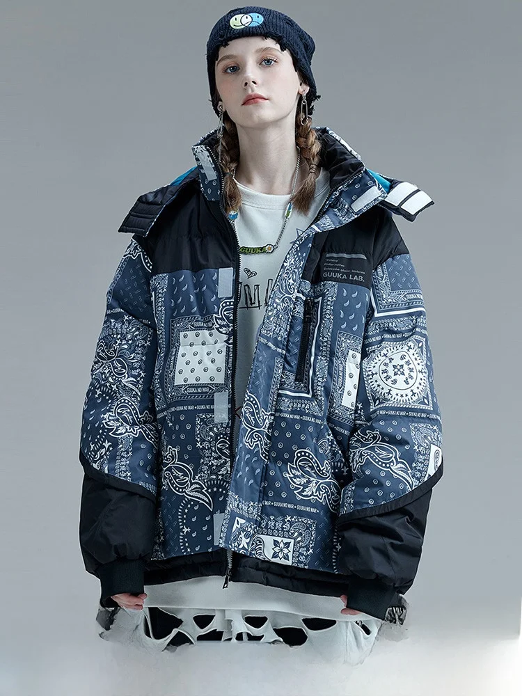Guuka Trendy Brand Loose Cotton Jaet Women's Street Sle Reflective Print Nut Flower Design Winter Coat for Couples
Guuka Trendy Brand Loose Cotton Jaet Women's Street Sle Reflective Print Nut Flower Design Winter Coat for Couples