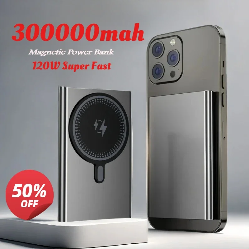 300000mAh Ultra-thin Wireless Magnetic Power Bank External Power Bank Dual Fast Charging For iPhone Magsafe PD20W
300000mAh Ultra-thin Wireless Magnetic Power Bank External Power Bank Dual Fast Charging For iPhone Magsafe PD20W