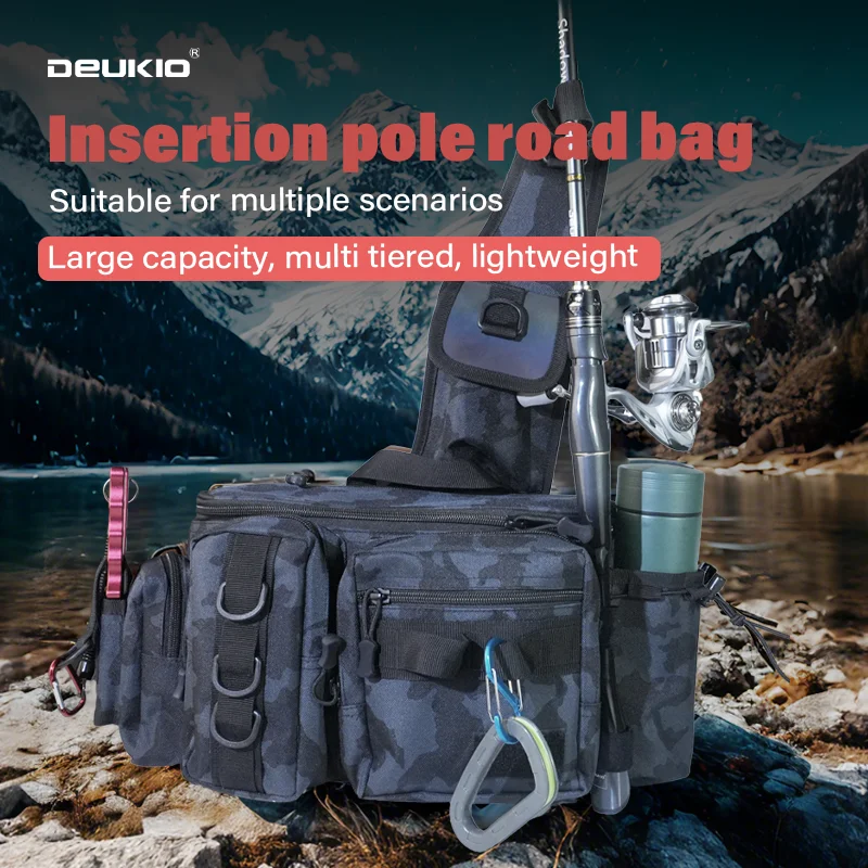 DEUKIO Fishing Tackle Backpack Lure Box Gear Storage Bag Fanny Pack for Fly Fishing Backpack with Rod Holder Sling Shoulder Bag
DEUKIO Fishing Tackle Backpack Lure Box Gear Storage Bag Fanny Pack for Fly Fishing Backpack with Rod Holder Sling Shoulder Bag