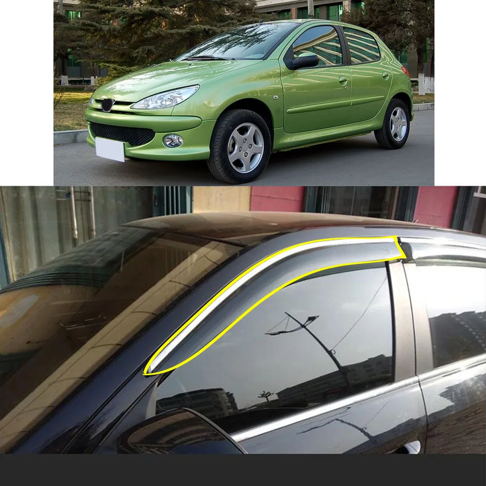Car Body Styling Sticker Plastic Window Glass Wind Visor Rain/Sun Guard Vent For Peugeot 206 2004 2005 2006 2007 2008 2009 2010
Car Body Styling Sticker Plastic Window Glass Wind Visor Rain/Sun Guard Vent For Peugeot 206 2004 2005 2006 2007 2008 2009 2010