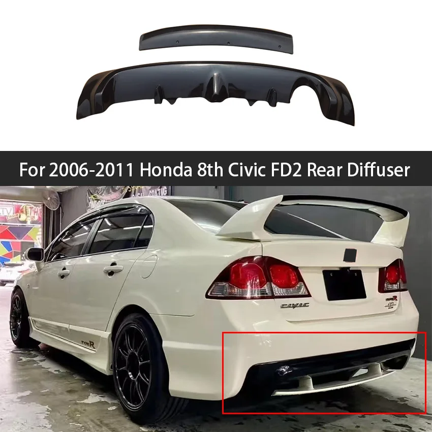For 2006 2007 2008 2009 2010 2011 Honda 8th Civic FD2 Car Rear Bumper Lower Diffuser Lip Spoiler Splitter Body Kit
For 2006 2007 2008 2009 2010 2011 Honda 8th Civic FD2 Car Rear Bumper Lower Diffuser Lip Spoiler Splitter Body Kit
