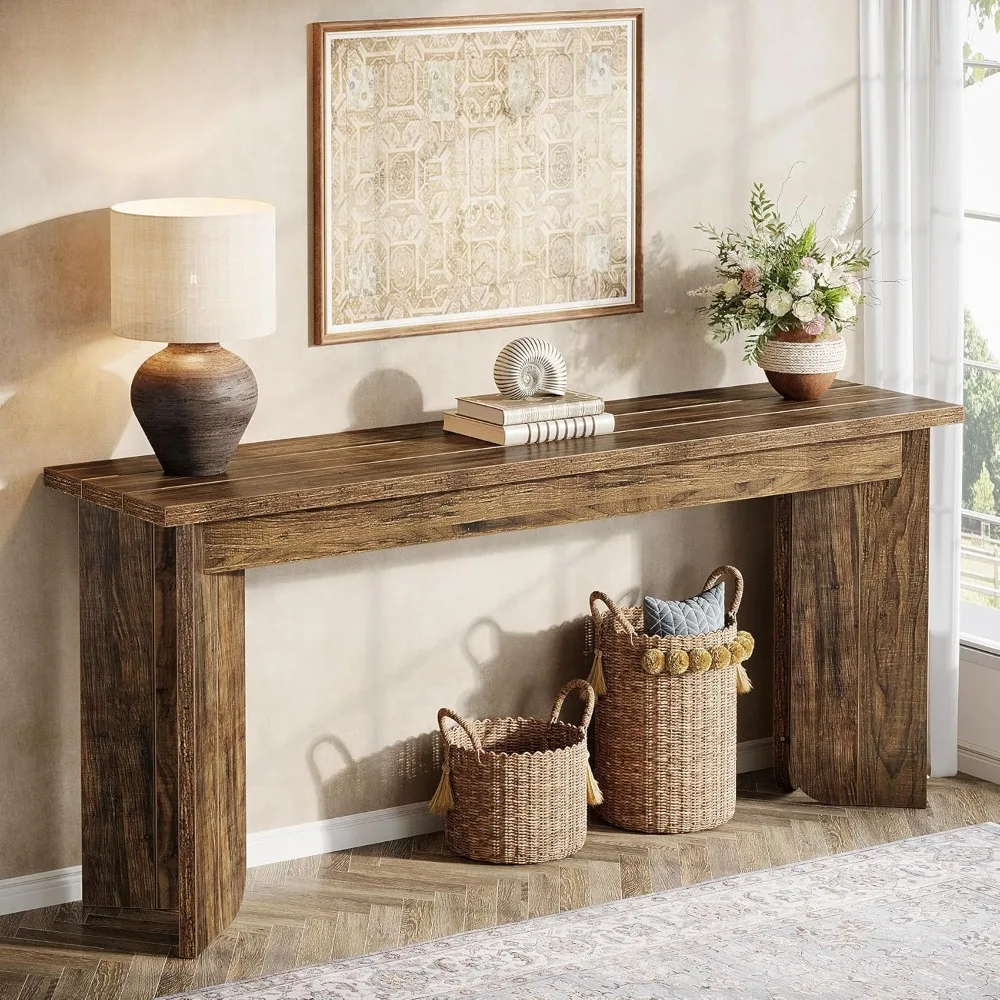 Farmhouse Console Table, Extra Long Console Table, Wood Sofa Table Behind Couch with Widened Tabletop & Sturdy Double
Farmhouse Console Table, Extra Long Console Table, Wood Sofa Table Behind Couch with Widened Tabletop & Sturdy Double