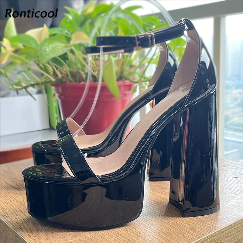 Ronticool, популярные женские босоножки на платформе с ремешком на щиколотке, копыт на каблуке с открытым носком, довольно черные вечерние туфли, женские размеры США, большие размеры 5-20
Ronticool, популярные женские босоножки на платформе с ремешком на щиколотке, копыт на каблуке с открытым носком, довольно черные вечерние туфли, женские размеры США, большие размеры 5-20