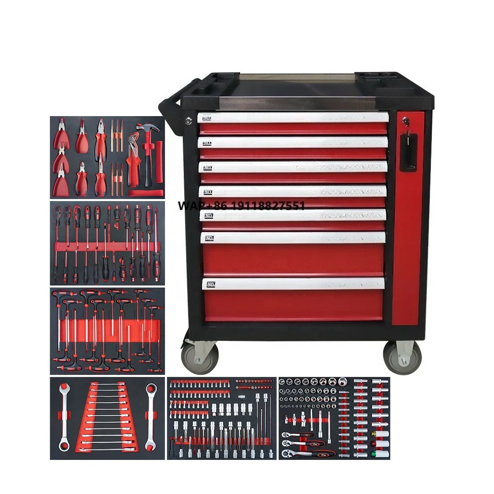 Lockable and Portable Multi-function Auto Repair Tool Box Trolley Cabinet Toolbox Multiple Compartments With Full Tools
Lockable and Portable Multi-function Auto Repair Tool Box Trolley Cabinet Toolbox Multiple Compartments With Full Tools