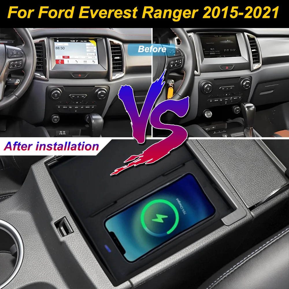 2 Din for Ford Everest Ranger 2015-2021 Car Wireless Mobile Phone Charger Center Console Storage iphone fast charge plate holder
2 Din for Ford Everest Ranger 2015-2021 Car Wireless Mobile Phone Charger Center Console Storage iphone fast charge plate holder