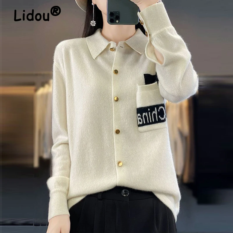 Autumn Winter Women Korean Fashion Polo Collar Thick Button Up Shirt Vintage Casual Letter Pocket Long Sleeve Slim Fit Chic Tops
Autumn Winter Women Korean Fashion Polo Collar Thick Button Up Shirt Vintage Casual Letter Pocket Long Sleeve Slim Fit Chic Tops
