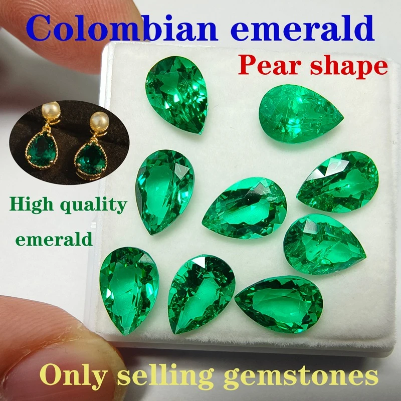 Artificial Gemstone Columbia Emerald Pear Shape with Certificate Charms Gemstone
Artificial Gemstone Columbia Emerald Pear Shape with Certificate Charms Gemstone