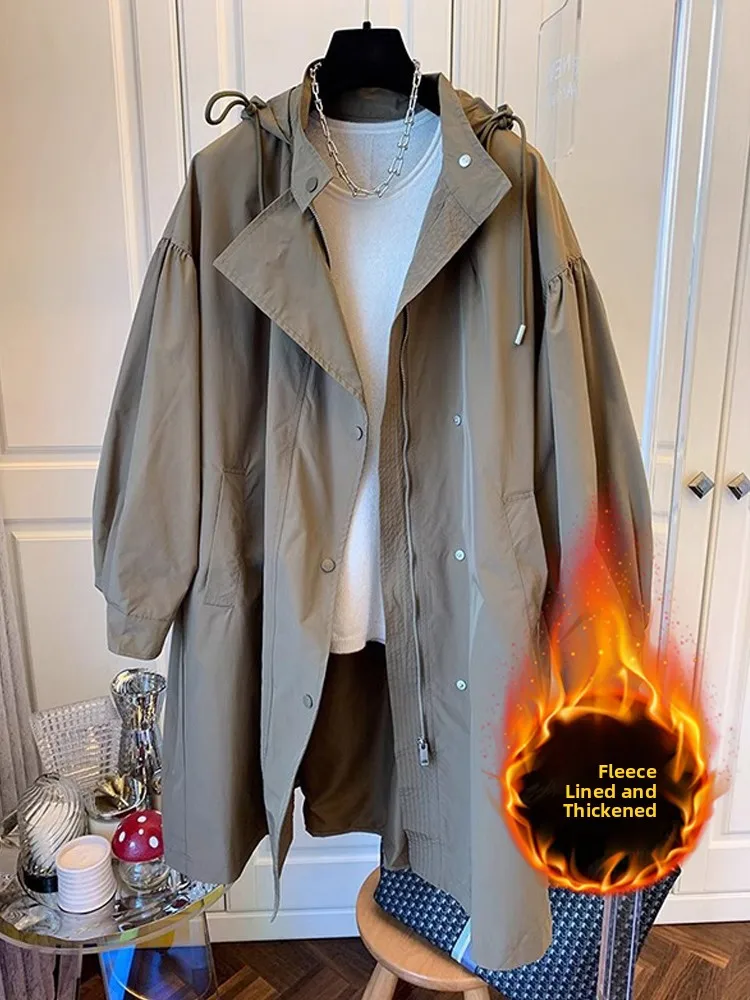 plus Size Women's Autumn Winter Fleece Lined Thickened Parka Coat Hooded mid Length Windbreaker Outerwear Korean Style Commute
plus Size Women's Autumn Winter Fleece Lined Thickened Parka Coat Hooded mid Length Windbreaker Outerwear Korean Style Commute
