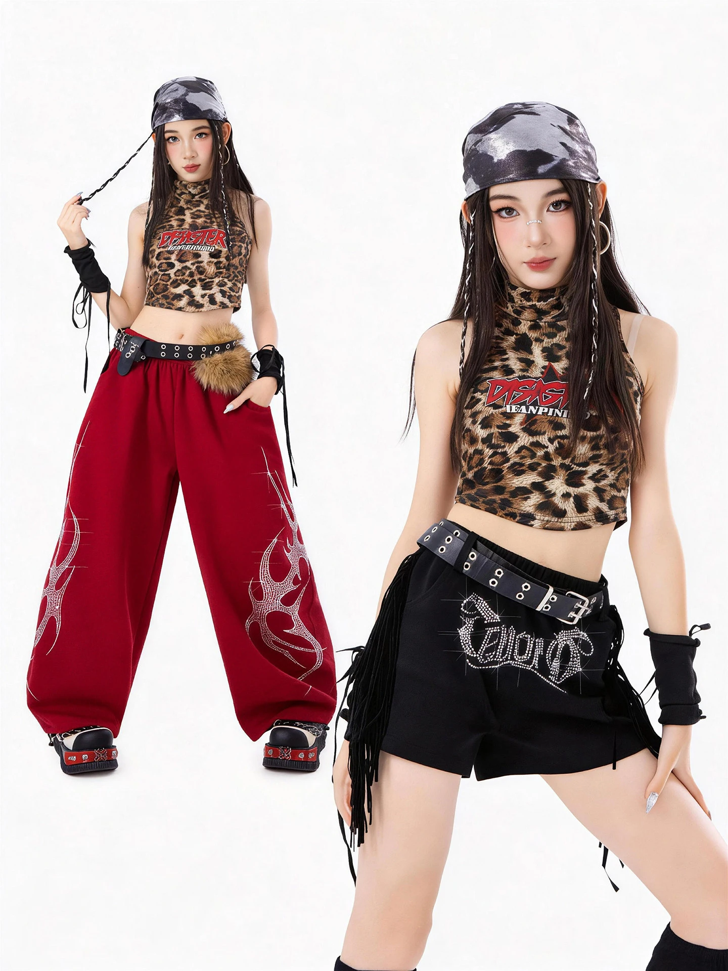 Children Ballroom Hip Hop Dance Costumes For Girls Leopard Vest Red Pants Street Dance Wear Kids Jazz Performance Suit DQS23341
Children Ballroom Hip Hop Dance Costumes For Girls Leopard Vest Red Pants Street Dance Wear Kids Jazz Performance Suit DQS23341