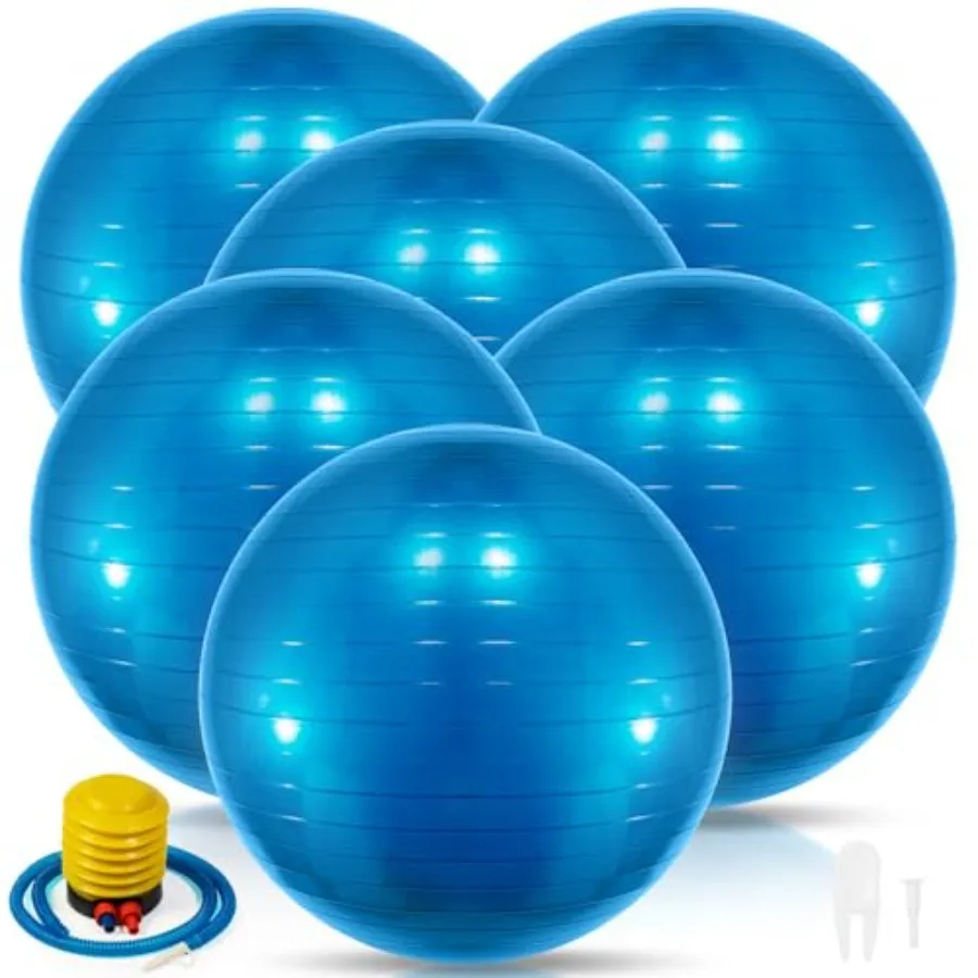 Yoga ball set for home office and gym use PVC material blue color includes quick pump for fast inflation and stability during p
Yoga ball set for home office and gym use PVC material blue color includes quick pump for fast inflation and stability during p