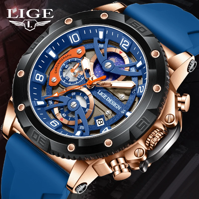 LIGE Business Watch Men Top Brand Luxury Fashion Military Sports Quartz Watch For Men Silicone Waterproof Date Chronograph Male
LIGE Business Watch Men Top Brand Luxury Fashion Military Sports Quartz Watch For Men Silicone Waterproof Date Chronograph Male