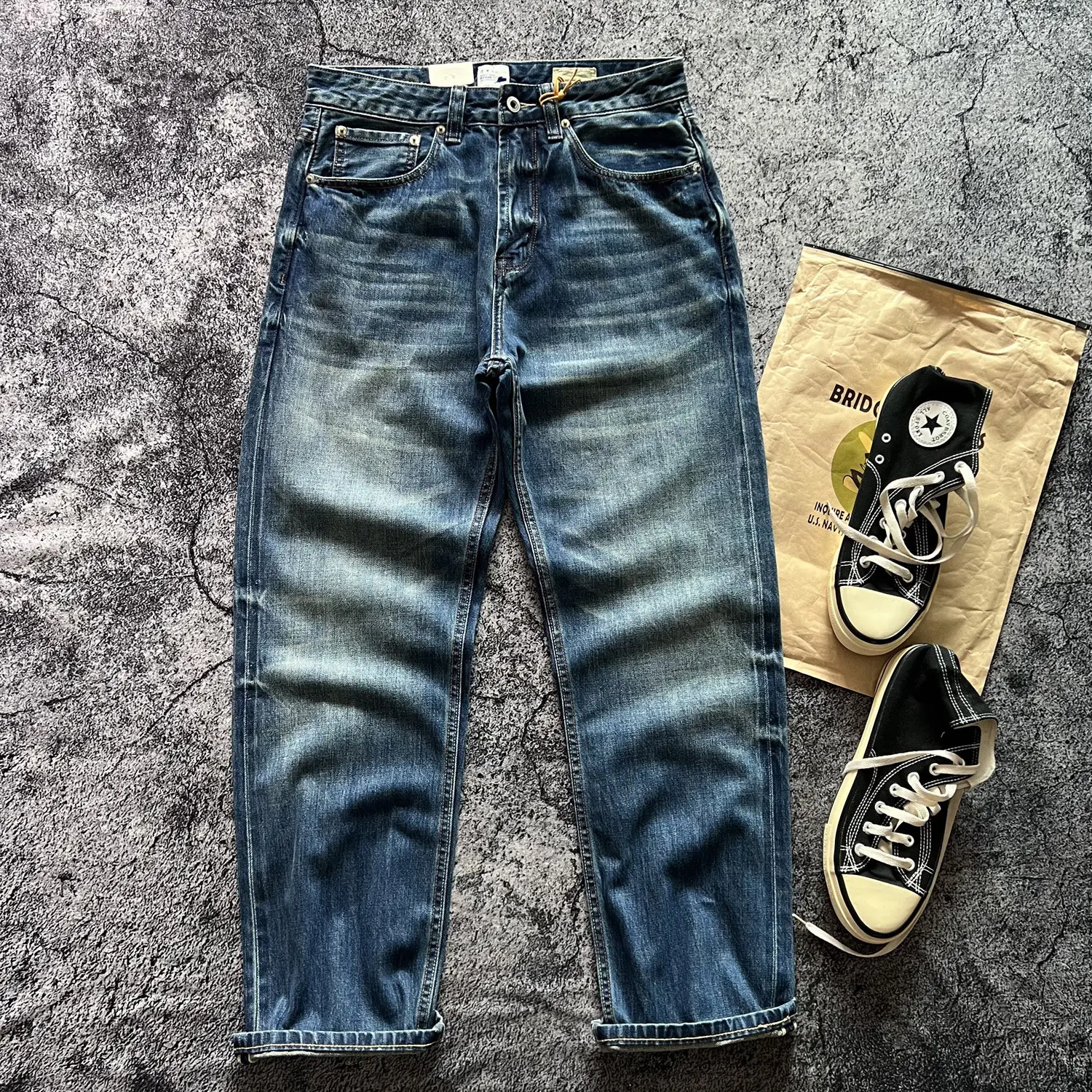 American Retro Casual High Quality Red Selvedge Denim Jeans for Men 100% Cotton Washed Loose Straight Heavyweight Denim Pants
American Retro Casual High Quality Red Selvedge Denim Jeans for Men 100% Cotton Washed Loose Straight Heavyweight Denim Pants