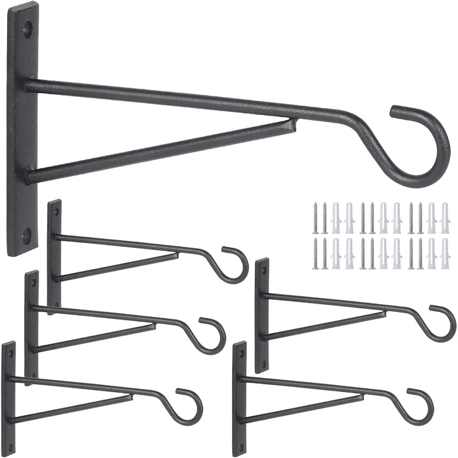 6 Hanging Plant Hooks 6 Pack Hanging Basket Bracket Wall Hooks Plant Hangers Outdoor for Fence Lantern Wind Chime
6 Hanging Plant Hooks 6 Pack Hanging Basket Bracket Wall Hooks Plant Hangers Outdoor for Fence Lantern Wind Chime