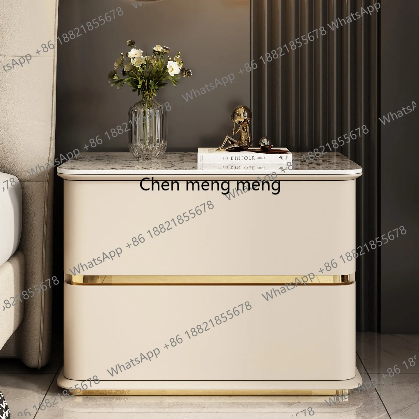 Villa mansion large flat master bedroom solid wood rock slab light luxury bedside table
Villa mansion large flat master bedroom solid wood rock slab light luxury bedside table