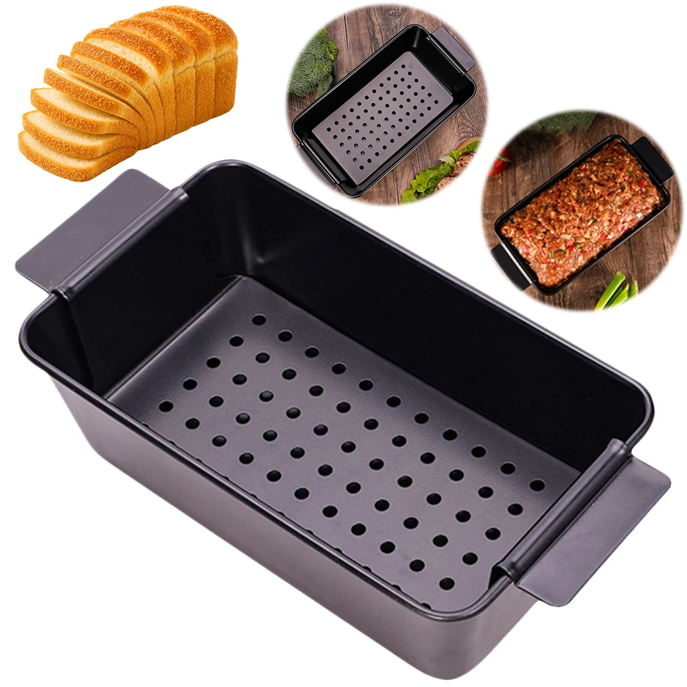 Non Stick Meatloaf Pan W/ Detachable Drain Tray for Baked Loaves (Black)
Non Stick Meatloaf Pan W/ Detachable Drain Tray for Baked Loaves (Black)