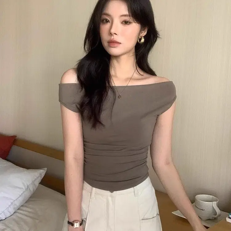 Off Shoulder T-Shirt Top New Year Womens Tied Commuting Novelty Valentines Straps Low Cut Button Layering Slender Prevalent Vibe
Off Shoulder T-Shirt Top New Year Womens Tied Commuting Novelty Valentines Straps Low Cut Button Layering Slender Prevalent Vibe