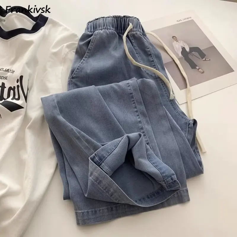Summer Jeans Women Soft Baggy Drawstring Mom Full Length Trousers Simple Solid Color Popular Ladies Koeran Style Clothing Retro
Summer Jeans Women Soft Baggy Drawstring Mom Full Length Trousers Simple Solid Color Popular Ladies Koeran Style Clothing Retro