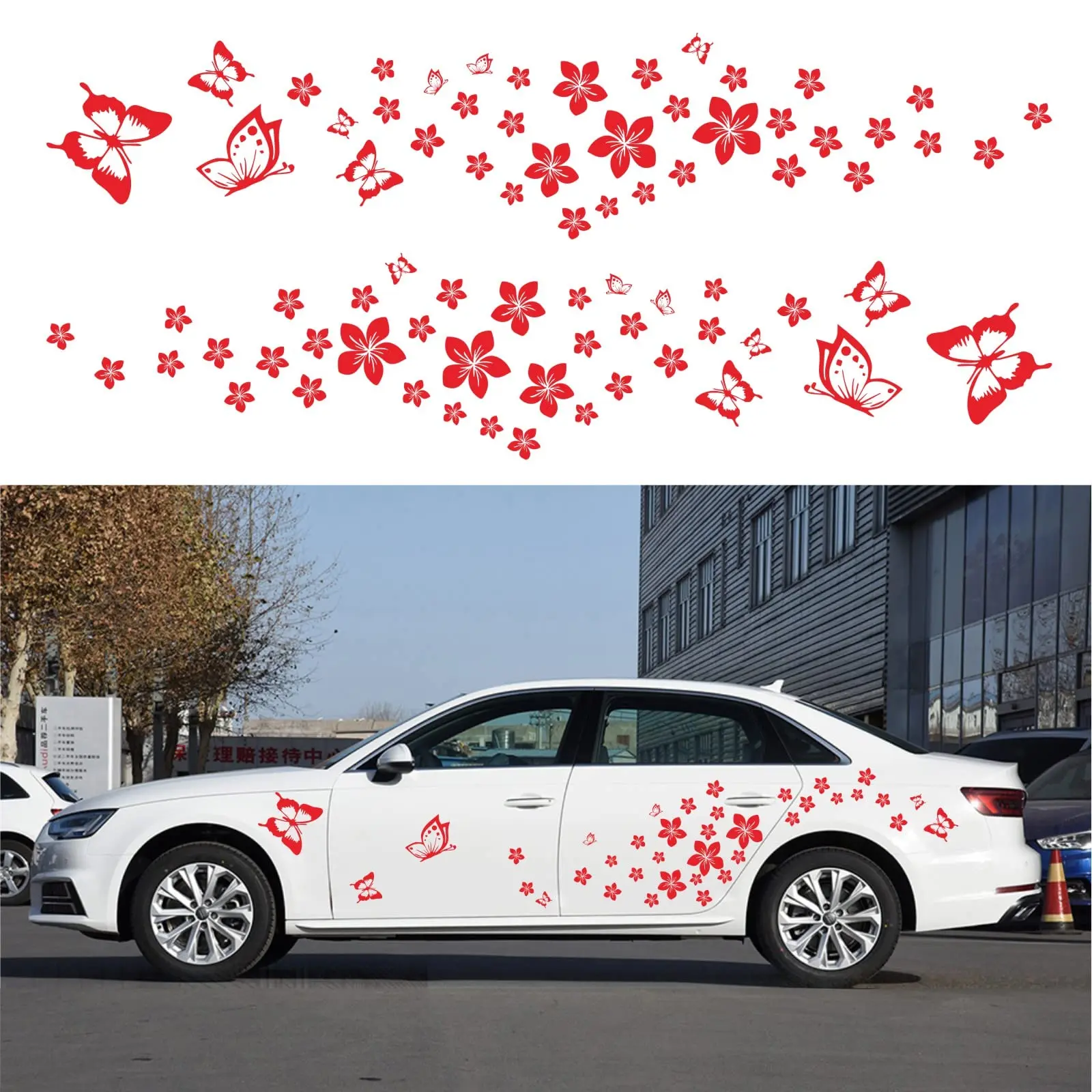 Red Butterfly And Flower Vinyl Car Decals – Waterproof DIY Sticker Set For Doors, Hood, Bumper, Windows, Motorcycle, Laptop –
Red Butterfly And Flower Vinyl Car Decals – Waterproof DIY Sticker Set For Doors, Hood, Bumper, Windows, Motorcycle, Laptop –