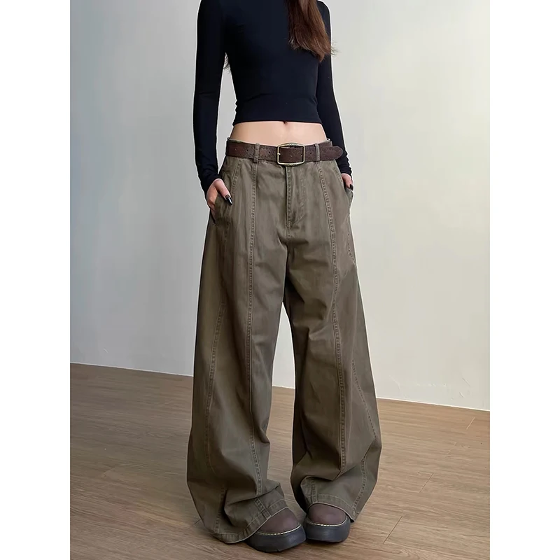 YIBASHU Women's Brown Jeans Baggy Vintage Aesthetic Streetwear Cowboy Pants Harajuku Oversize Denim Trousers Y2k 2000s Clothes
YIBASHU Women's Brown Jeans Baggy Vintage Aesthetic Streetwear Cowboy Pants Harajuku Oversize Denim Trousers Y2k 2000s Clothes