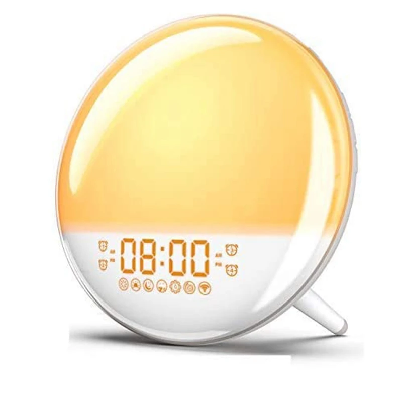 Colorful Sunrise Alarm Clock Wake Up Light Smart Wifi Digital Clock Supports APP Control With FM Radio And Alarm
Colorful Sunrise Alarm Clock Wake Up Light Smart Wifi Digital Clock Supports APP Control With FM Radio And Alarm