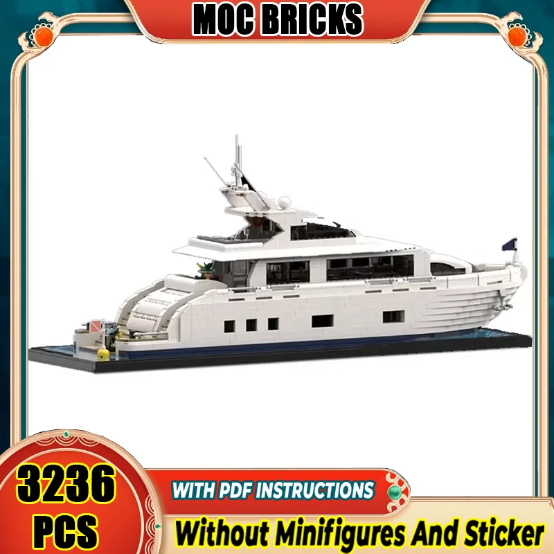 Moc Building Bricks Luxury Yacht Minifigure Size Model Technology Block Construction Bricks Toy DIY Assembly Holiday Gift
Moc Building Bricks Luxury Yacht Minifigure Size Model Technology Block Construction Bricks Toy DIY Assembly Holiday Gift