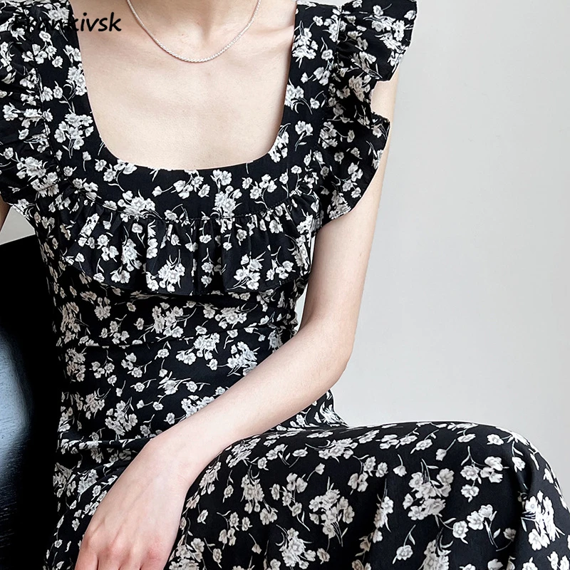 Floral Dresses Women Elegant Flying Sleeve Vintage Aesthetic French Spring Slender Temperament Streetwear Chic Vestidos Mujer
Floral Dresses Women Elegant Flying Sleeve Vintage Aesthetic French Spring Slender Temperament Streetwear Chic Vestidos Mujer