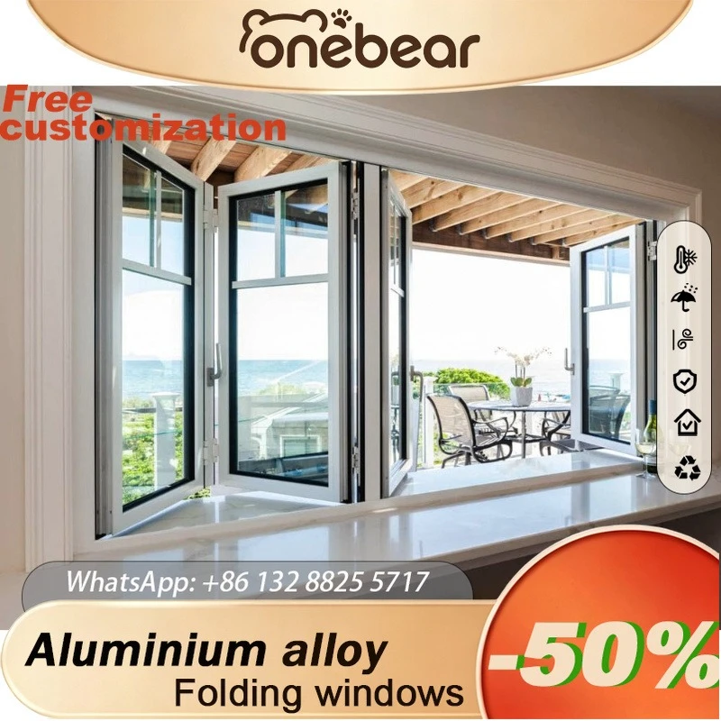 Folding glass window balcony aluminum folding window double glass sound insulation folding window household
Folding glass window balcony aluminum folding window double glass sound insulation folding window household