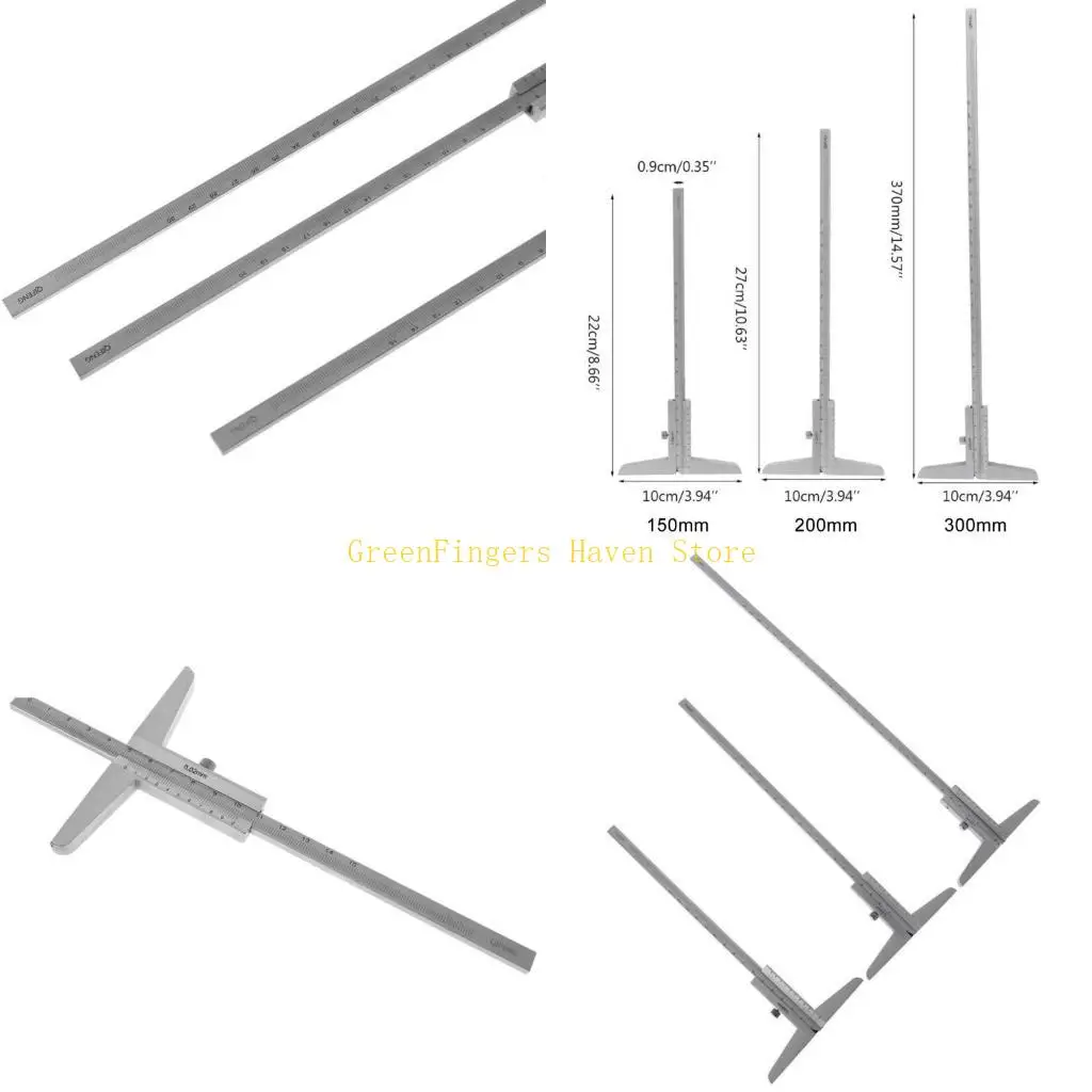 F68D Deep Vernier Caliper High Stainless Steel Depth Gauge 0-150 0-200 0-300 MM Depth Gauge Measuring Tools
F68D Deep Vernier Caliper High Stainless Steel Depth Gauge 0-150 0-200 0-300 MM Depth Gauge Measuring Tools