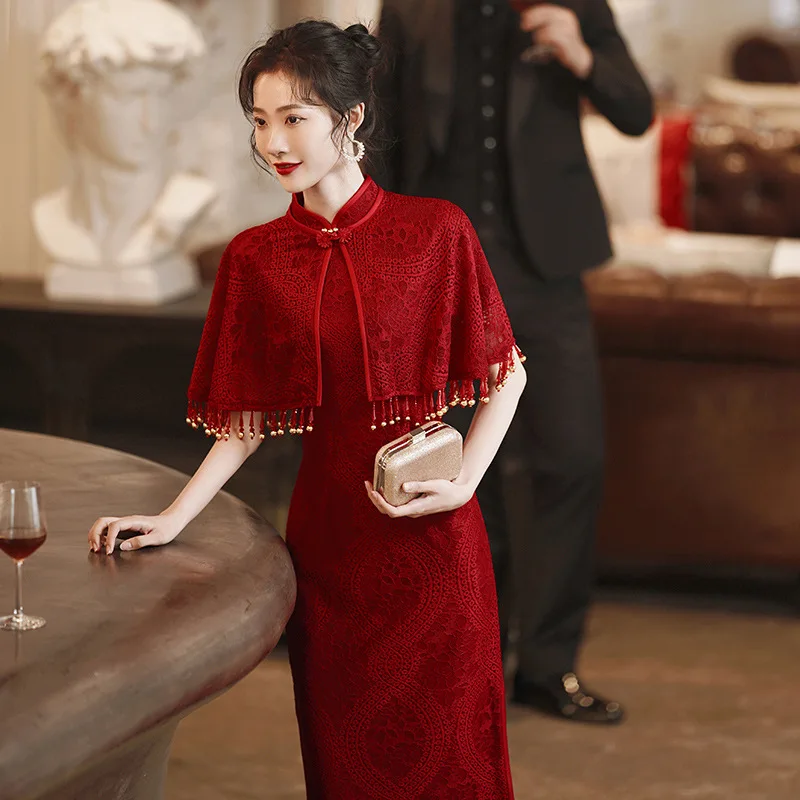 Spring and Summer Women's Qipao Red Chinese Style Toast Dress Bride 2025 New Wedding Dress Engagement Dress
Spring and Summer Women's Qipao Red Chinese Style Toast Dress Bride 2025 New Wedding Dress Engagement Dress
