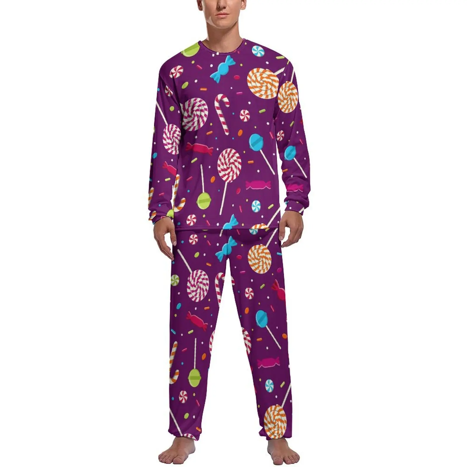 Candy Print Pajamas Spring Two Piece Sweet Tooth Cute Pajama Sets Men Long Sleeve Sleep Pattern Home Suit
Candy Print Pajamas Spring Two Piece Sweet Tooth Cute Pajama Sets Men Long Sleeve Sleep Pattern Home Suit