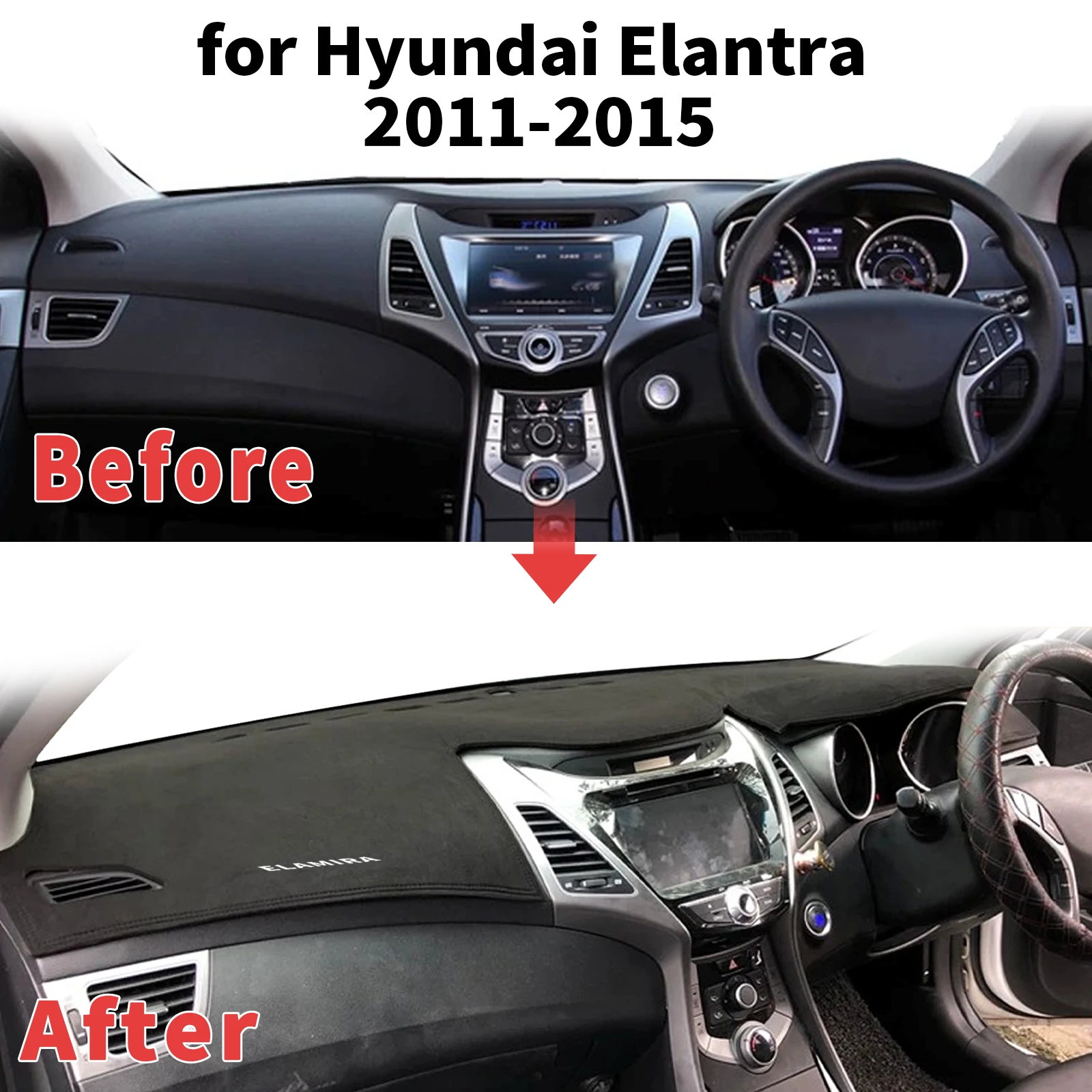 for Hyundai Elantra 2011-2015 Dashboard Cover Sun Shade Protector Dashmat Anti-Glare UV Block Carpet Mat Automotive Dash Mat
for Hyundai Elantra 2011-2015 Dashboard Cover Sun Shade Protector Dashmat Anti-Glare UV Block Carpet Mat Automotive Dash Mat