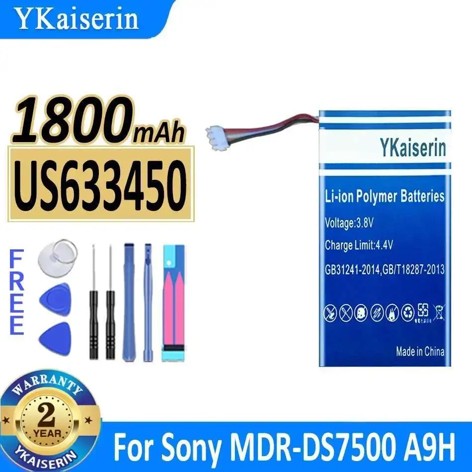 Для Sony Mdr-DS7500 US633450 A9H Bluetooth-гарнитура 1800 мАч надежная мощность надежная замена аккумулятора для беспроводных наушников
Для Sony Mdr-DS7500 US633450 A9H Bluetooth-гарнитура 1800 мАч надежная мощность надежная замена аккумулятора для беспроводных наушников