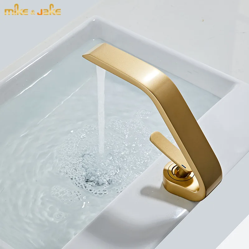 Gold Basin Faucet Modern Bathroom Basin Faucet Mixer Tap Gold Wash basin Faucet Single Handle Hot and Cold Waterfall Faucet
Gold Basin Faucet Modern Bathroom Basin Faucet Mixer Tap Gold Wash basin Faucet Single Handle Hot and Cold Waterfall Faucet