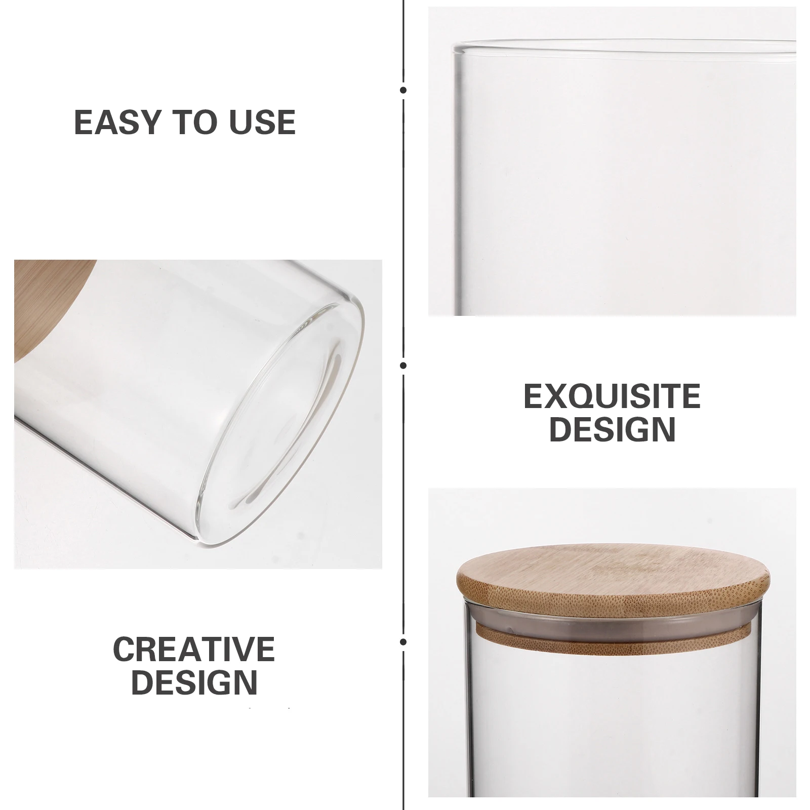 Wooden Lid Glass Storage Jars Kitchen Food Container Sealing Transparent Compact Size Snack Holder Easy Clean Long Use Household
Wooden Lid Glass Storage Jars Kitchen Food Container Sealing Transparent Compact Size Snack Holder Easy Clean Long Use Household