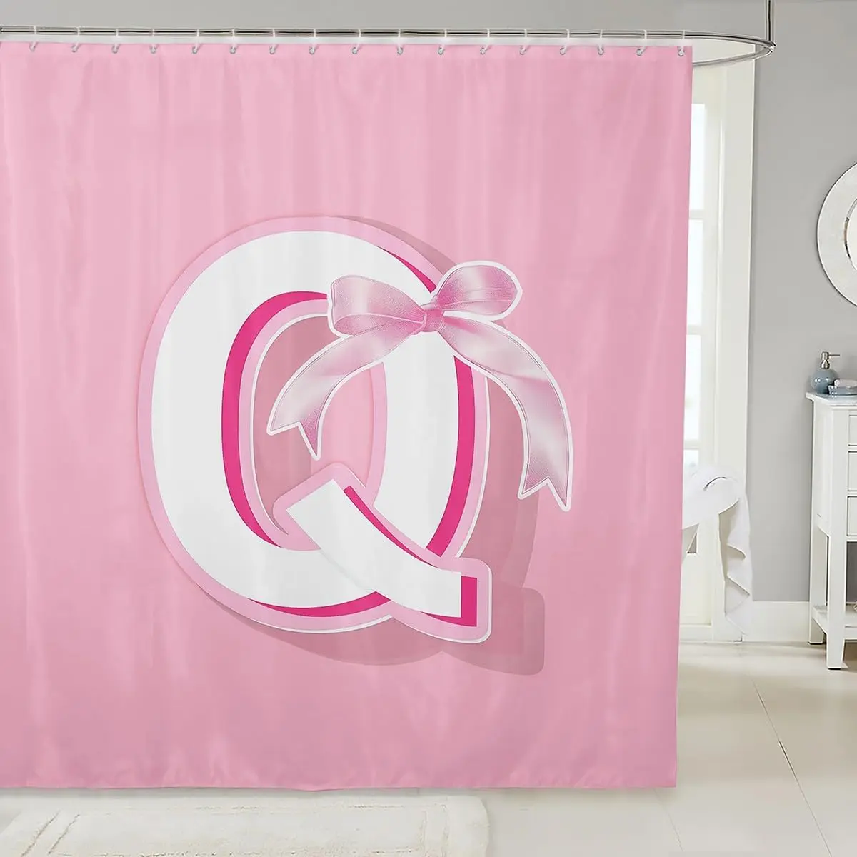 Pink Letter Q Monogram Bow Shower Curtain Personalized Initials Bathroom Decor For Kids Bathroom Accessories
Pink Letter Q Monogram Bow Shower Curtain Personalized Initials Bathroom Decor For Kids Bathroom Accessories