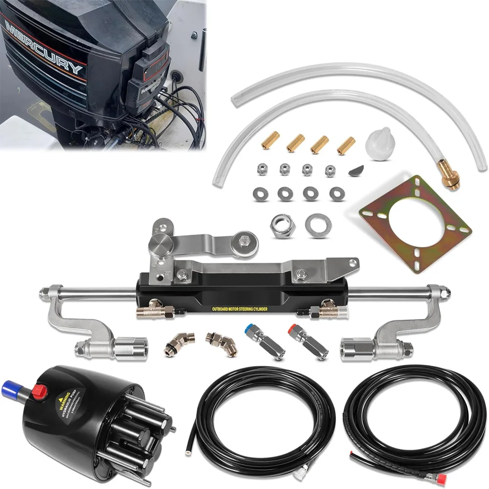 350HP Boat Outboard Hydraulic Steering System Kit for Yamaha/Suzuki/Honda/Mercury/Nissan/Tohatsu Helm Pump and Cuttable Hose
350HP Boat Outboard Hydraulic Steering System Kit for Yamaha/Suzuki/Honda/Mercury/Nissan/Tohatsu Helm Pump and Cuttable Hose