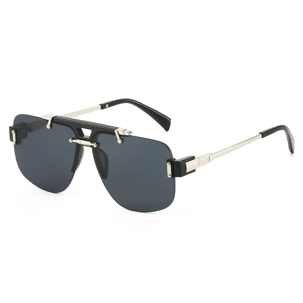 Classic Y2k Half Frame Pilot Sunglasses Women for Men Vintage Oversized Punk Metal Luxury Brand Designer Popular Sun Glasses
Classic Y2k Half Frame Pilot Sunglasses Women for Men Vintage Oversized Punk Metal Luxury Brand Designer Popular Sun Glasses