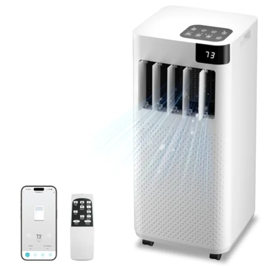 Portable Air Conditioner 16, 000 BTU with WiFi App Control, 5-in-1 AC Unit Cool, Fan, Dehumidifier, Sleep, Timer for Rooms up t
Portable Air Conditioner 16, 000 BTU with WiFi App Control, 5-in-1 AC Unit Cool, Fan, Dehumidifier, Sleep, Timer for Rooms up t