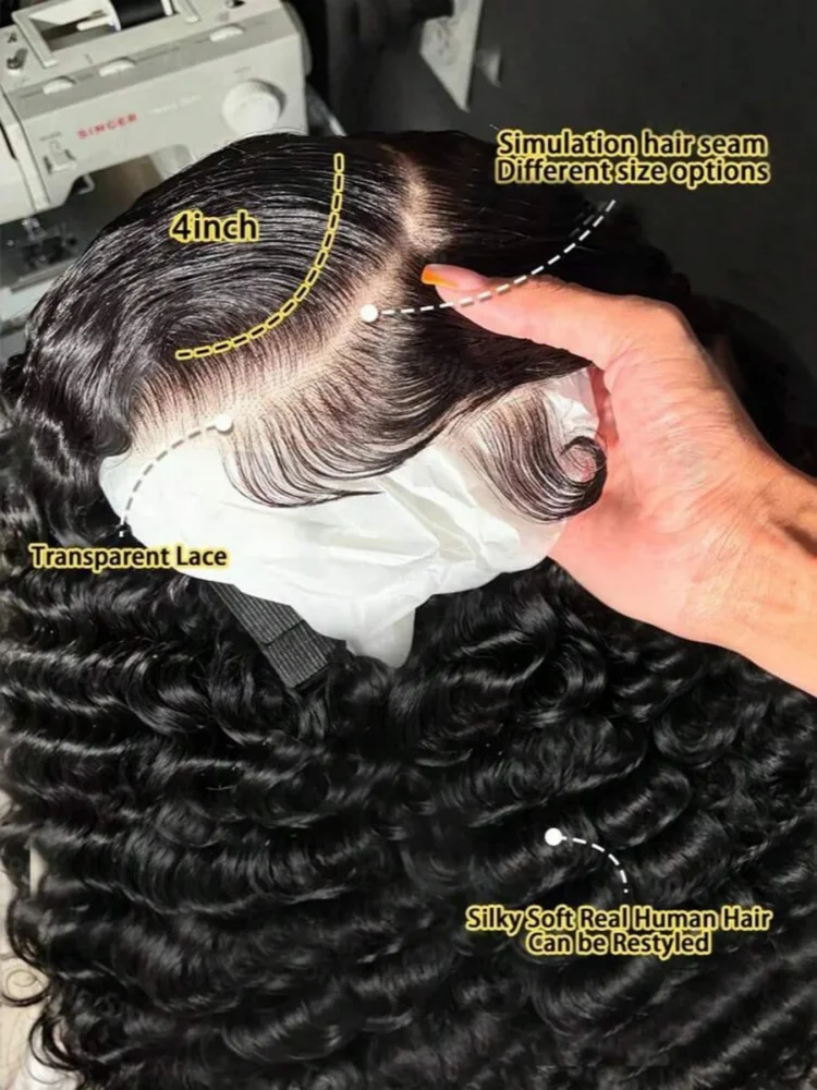 40 Inch Deep Wave Lace Front Wig 13x6 HD Transparent Glueless Human Hair Wigs 5x5 Wear And Go Glueless Wigs for Women Pre-Plucked Elegant Curly Style Wigs Brazilian Wet And Wavy For Beginners Natural Color
40 Inch Deep Wave Lace Front Wig 13x6 HD Transparent Glueless Human Hair Wigs 5x5 Wear And Go Glueless Wigs for Women Pre-Plucked Elegant Curly Style Wigs Brazilian Wet And Wavy For Beginners Natural Color