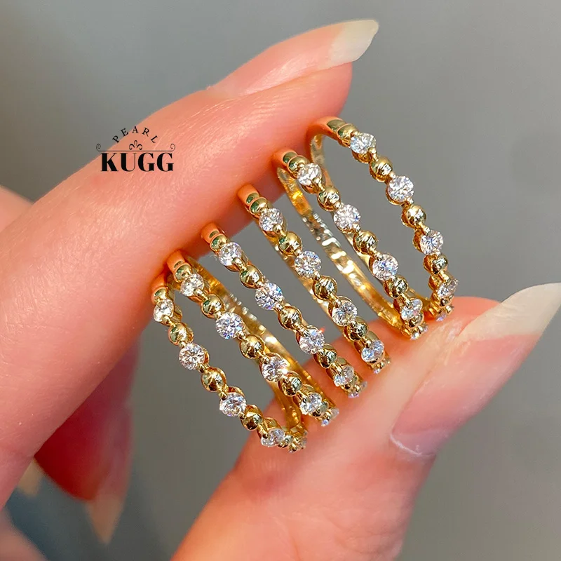 KUGG 100% 18K Yellow Gold Rings Fashion INS Style 0.17carat Real Natural Diamond Engagement Ring for Women High Party Jewelry
KUGG 100% 18K Yellow Gold Rings Fashion INS Style 0.17carat Real Natural Diamond Engagement Ring for Women High Party Jewelry