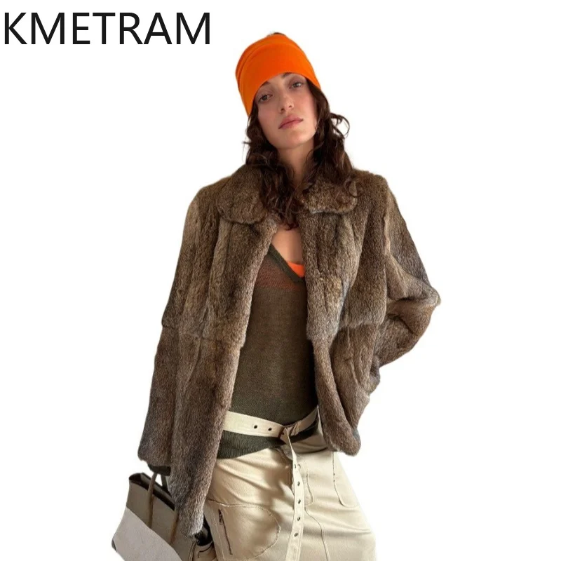 KMETRAM Whole Rabbit Fur Jacket Women 2026 Elegant Lady-style Mid-length Luxury Real Fur Overcoat Winter Coat Women Шуба Женская
KMETRAM Whole Rabbit Fur Jacket Women 2026 Elegant Lady-style Mid-length Luxury Real Fur Overcoat Winter Coat Women Шуба Женская