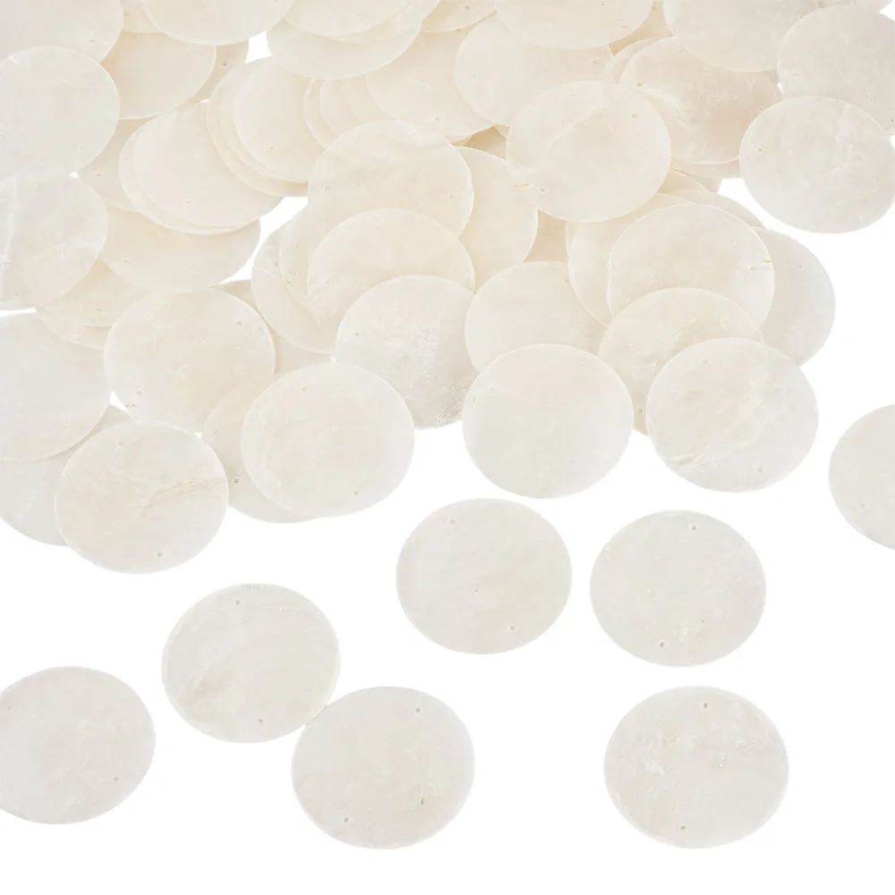 80Pcs White Natural Capiz Shell Connector Charms Double Hole Flat Round Links for DIY Jewelry Making Earrings Wind Chimes Decor
80Pcs White Natural Capiz Shell Connector Charms Double Hole Flat Round Links for DIY Jewelry Making Earrings Wind Chimes Decor